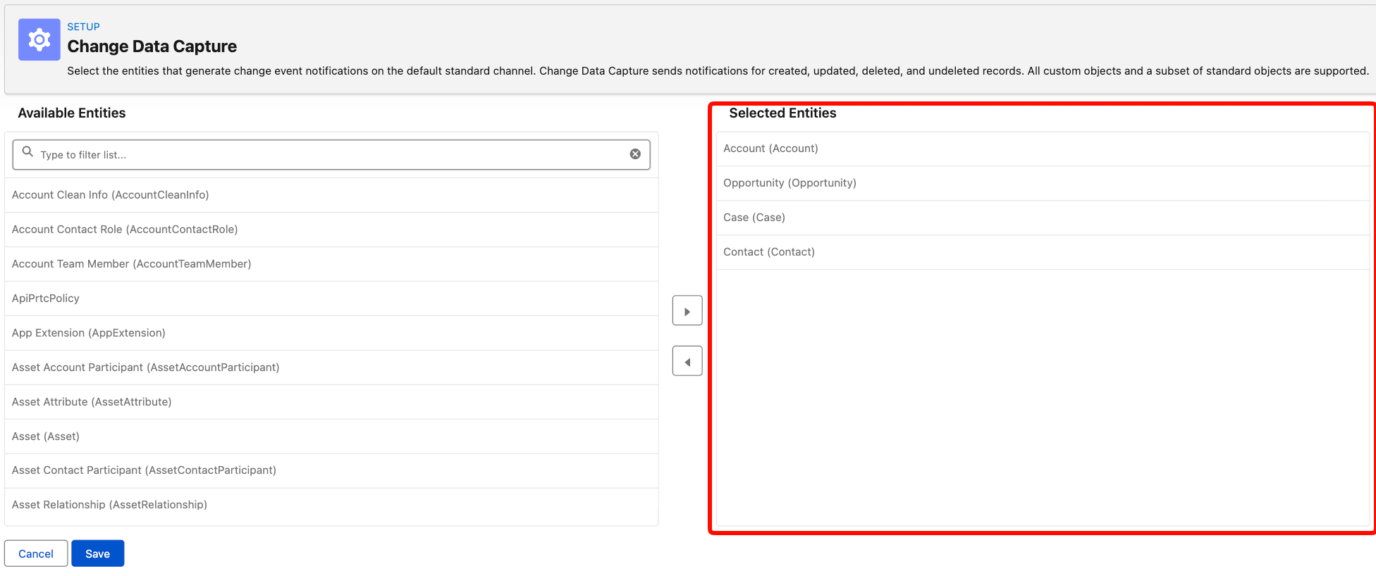 How to enable Change Data Capture