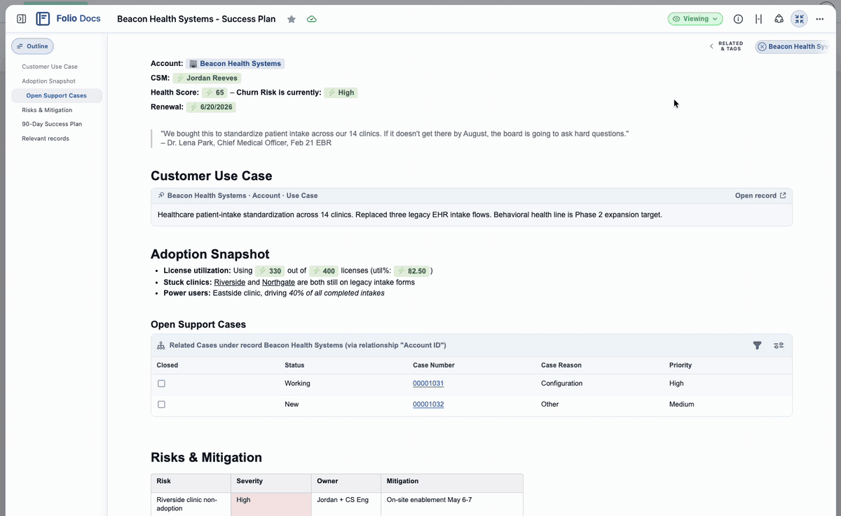 Inline Related & Tags drawer in action